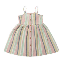  Brooklyn Dress in Aqua Pink Stripe