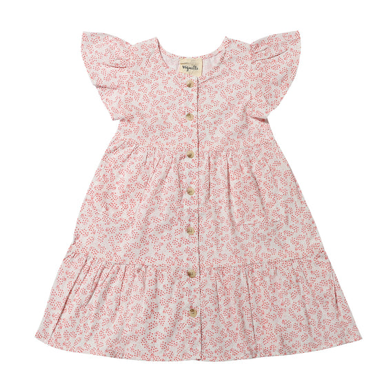 Avery Dress in Coral Sprig