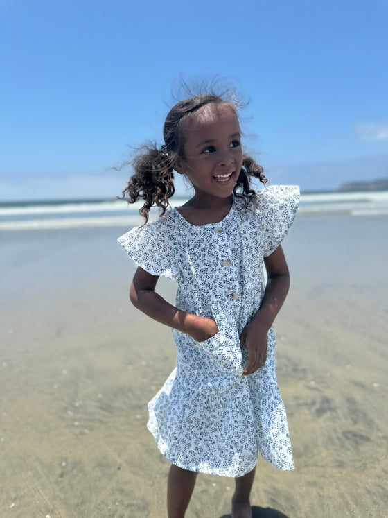 Avery Dress in Navy Sprig