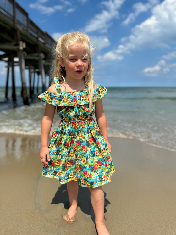 Ivy dress in Tropical Floral