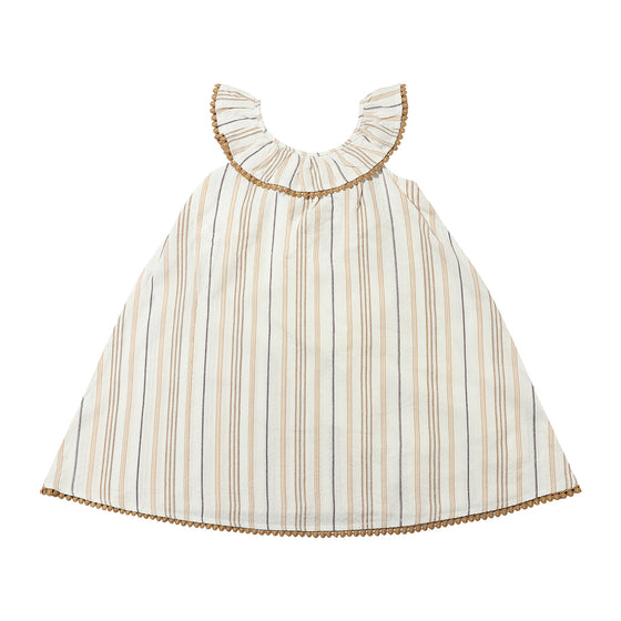 Josephine Dress in Tan Stripe
