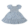 Dehlia Dress in Blue Meadow Flowers