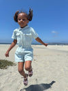 Addison Romper in light Denim