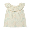 Off white child's tank top with delicate pastel floral print, comes in size 12-18 months - 16 years