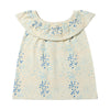 Zoe top in blue spring floral