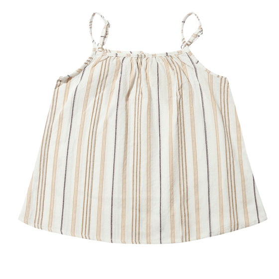 Mallory Tank in tan Stripe