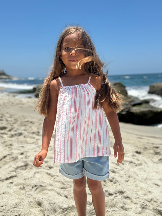 Mallory Tank in Red Stripe