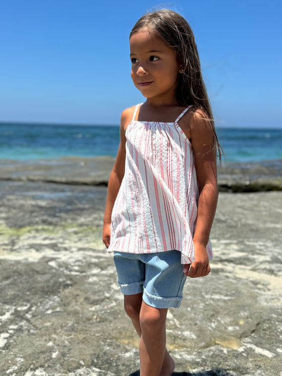 Mallory Tank in Red Stripe