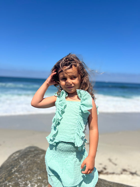 Elizabeth blouse in seafoam green