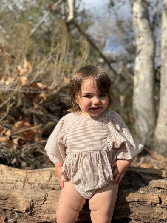 Morgan Bubble in Oatmeal Stripe