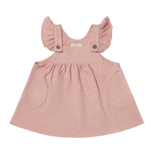 Opal Pinafore Dress in Rose