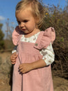 Opal Pinafore Dress in Rose