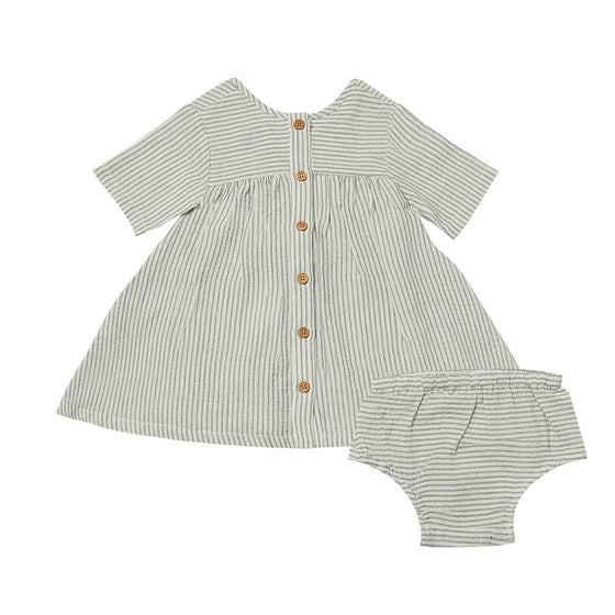 Georgia Dress in Black Stripe