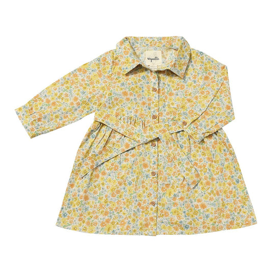 Amy Dress in Gold Meadow