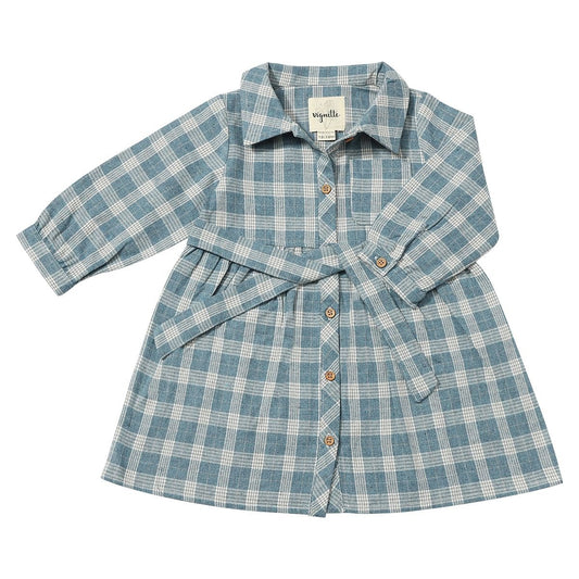 Amy Dress in Blue Plaid