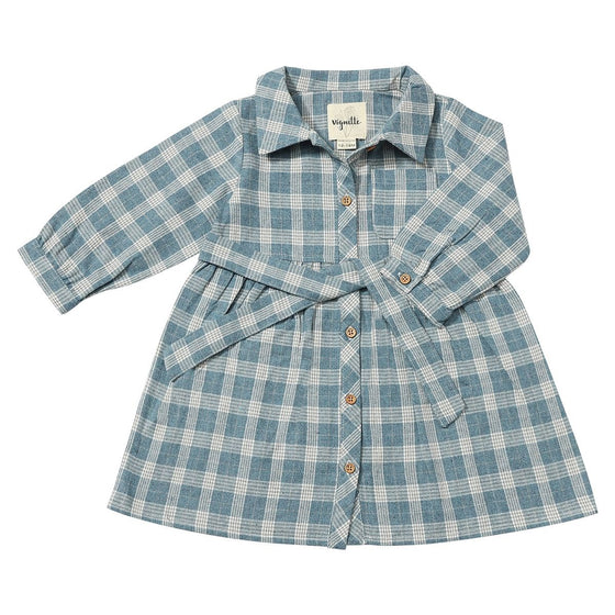 Amy Dress in Blue Plaid