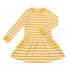 Lara Dress in Gold Stripe