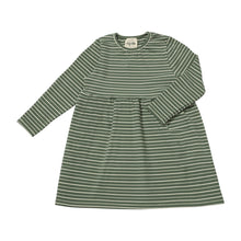  Madigan Dress in Green Stripe