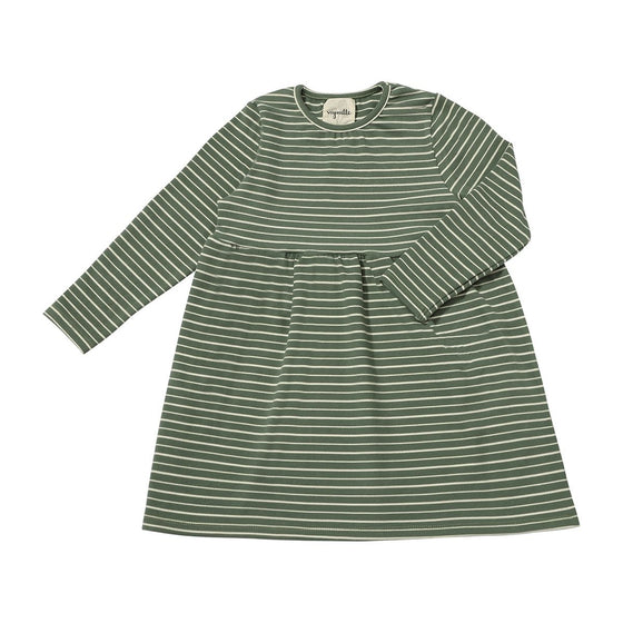 Madigan Dress in Green Stripe