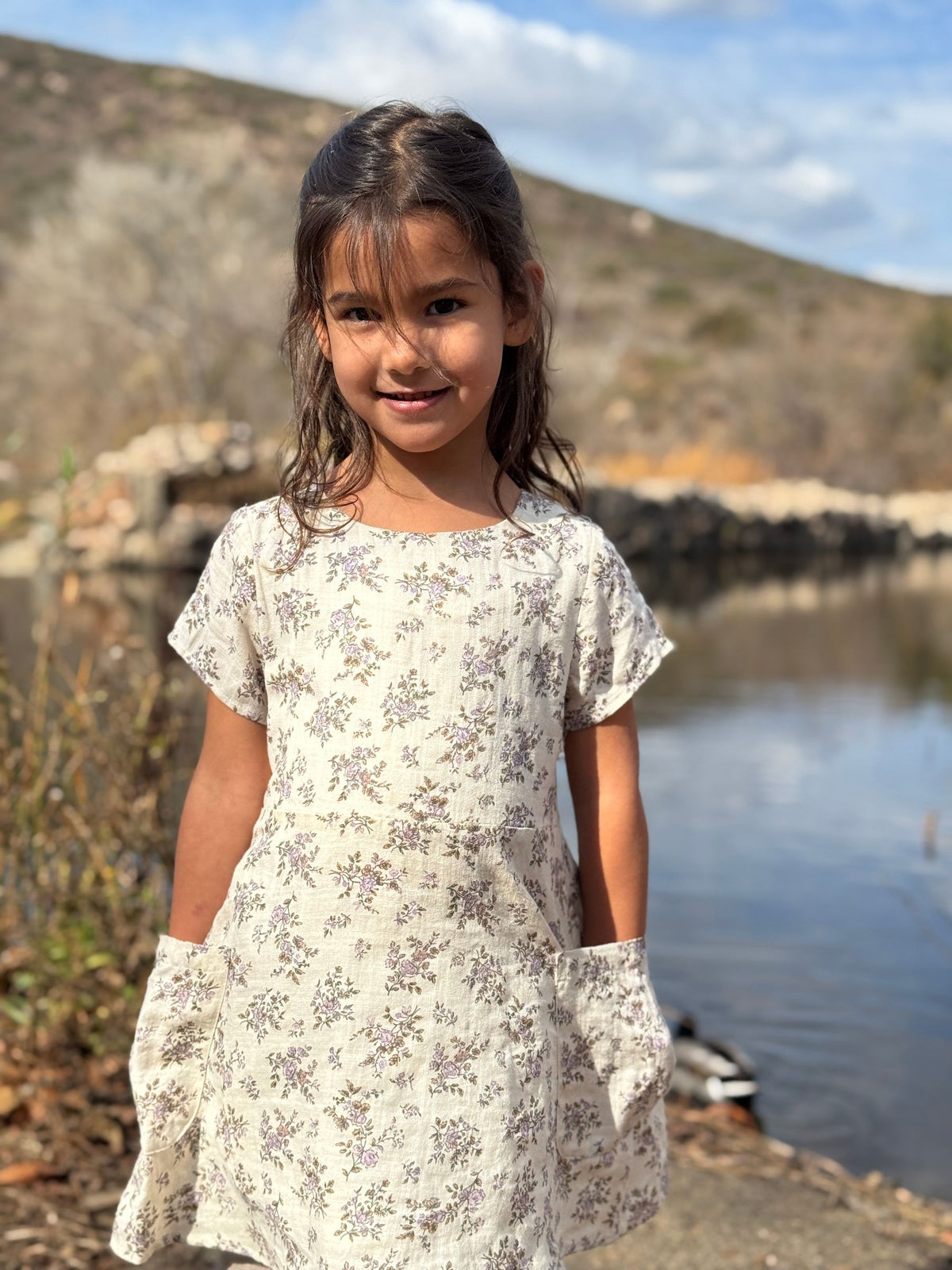 Debbie Dress in Lavender Floral