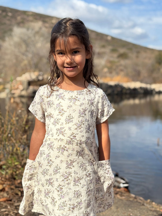 Debbie Dress in Lavender Floral