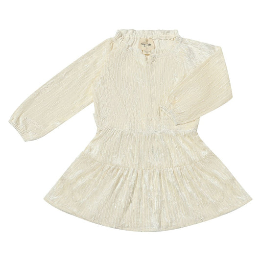 Willow Dress in Ivory Sequin Velvet