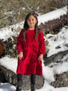 Eliana Dress in Red Velvet
