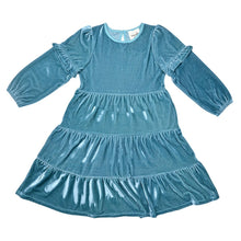  Eliana Dress in Teal Velvet