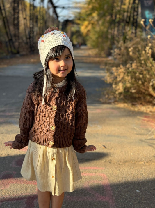 Evelyn Cardigan in Brown