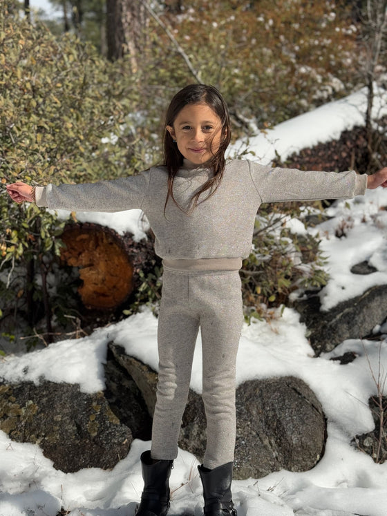 Lara Leggings in Taupe Sparkle