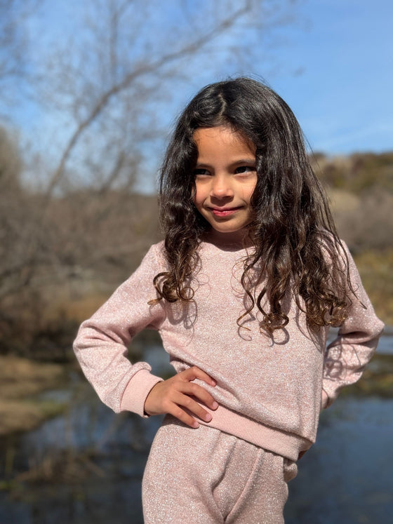 Eden Sweatshirt in Rose Sparkle