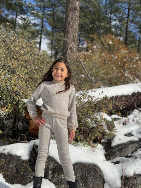 Lara Leggings in Taupe Sparkle