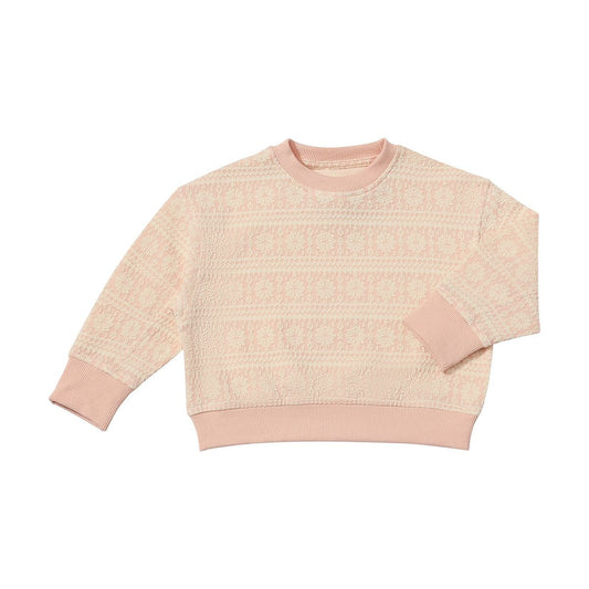 Myla Sweatshirt in Pink Snowflake