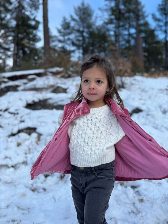 Parker Vest in Rose Velvet