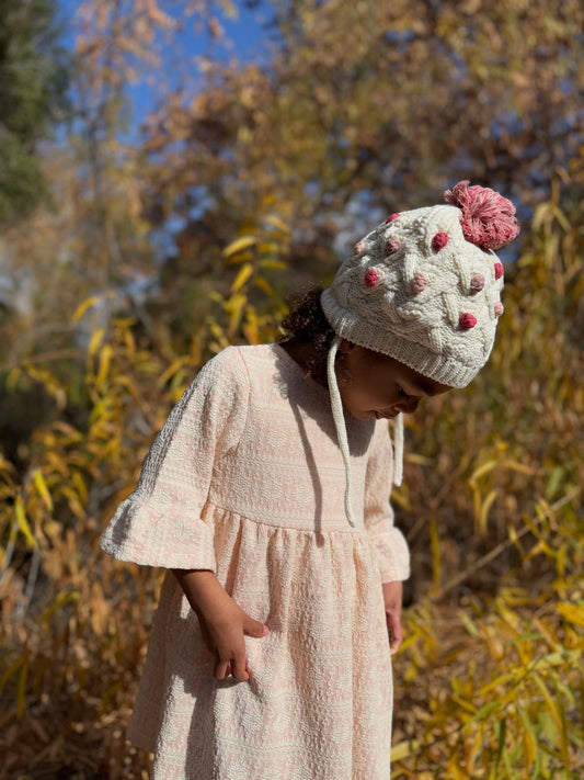Elsie Hat in Rose Dot