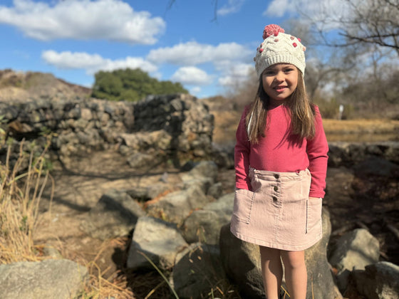 Elsie Hat in Rose Dot