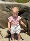 wren onesies in pink stripe/floral/pointelle