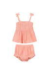 cassidy set in peach eyelet
