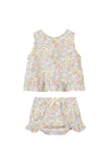 aria set in yellow retro floral