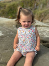 aria set in blue retro floral