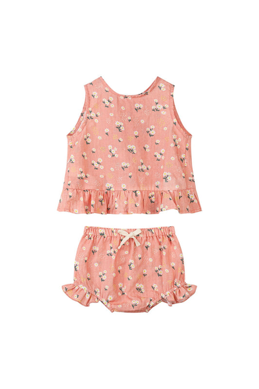 aria set in peach floral