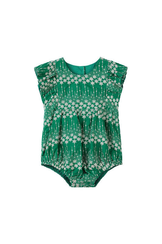 miranda bubble in green embroidery