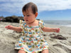 casey onesie dress in hawaiian palms