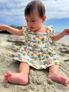 casey onesie dress in hawaiian palms