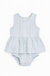 nellie onesie dress in blue stripe