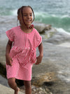 pearl dress in red stripe