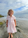 heather dress in pink plaid seersucker
