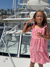 faye dress in red gingham