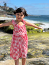 faye dress in red gingham