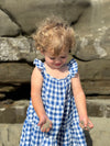 faye dress in blue gingham